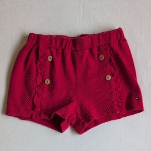 tommy hilfiger textured marine sailor shorts with ruffles red 18 month baby girl
